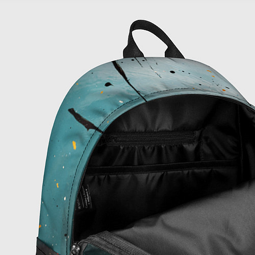 Рюкзак Абстрактные пластины в синем тумане и краски / 3D-принт – фото 4