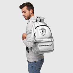 Рюкзак Lamborghini speed шины на светлом: символ, надпись, цвет: 3D-принт — фото 2
