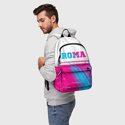 Рюкзак Roma neon gradient style: символ сверху, цвет: 3D-принт — фото 2
