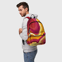 Рюкзак Бордово-оранжевый агат, цвет: 3D-принт — фото 2