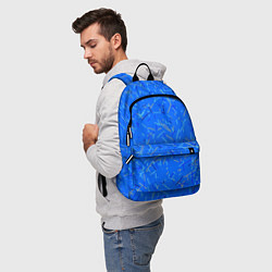 Рюкзак Особый Сине-голубой абстрактный, цвет: 3D-принт — фото 2