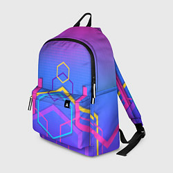 Рюкзак Многоцветный градиент с геометрическими фигурами