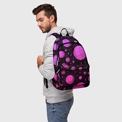 Рюкзак Фиолетовый мультяшный космос, цвет: 3D-принт — фото 2