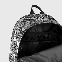 Рюкзак Черно-белый ажурный кружевной узор, цвет: 3D-принт — фото 2