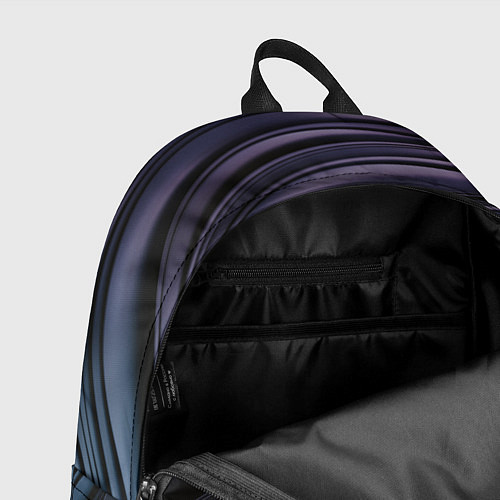Рюкзак Волнообразные фиолетовые паттерны / 3D-принт – фото 4