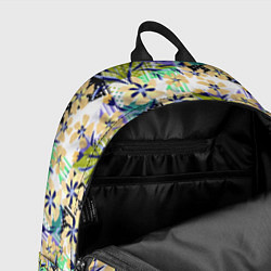 Рюкзак Цветочный узор на фоне в горошек, цвет: 3D-принт — фото 2