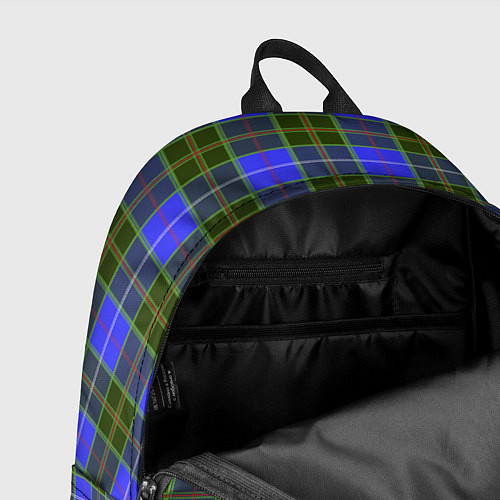 Рюкзак Ткань Шотландка сине-зелёная / 3D-принт – фото 4