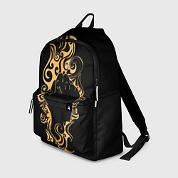 Рюкзак Поднятый вверх кулак, окруженный золотым пламенем, цвет: 3D-принт