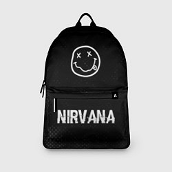 Рюкзак Nirvana glitch на темном фоне: символ, надпись, цвет: 3D-принт — фото 2