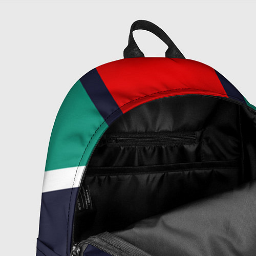 Рюкзак FIRM синий с зелеными плечами / 3D-принт – фото 4