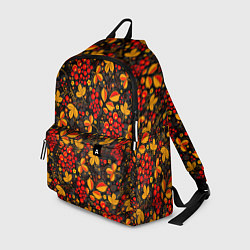 Рюкзак Красная рябина хохломой, цвет: 3D-принт