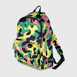 Рюкзак Неоновый камуфляж, цвет: 3D-принт