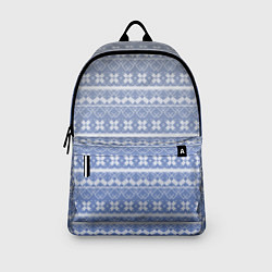 Рюкзак Белый скандинавский орнамент на серо-голубом фоне, цвет: 3D-принт — фото 2