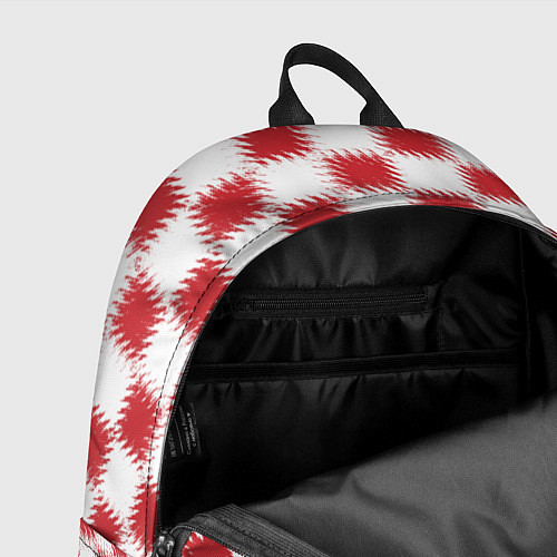 Рюкзак Красно-белый узор / 3D-принт – фото 4