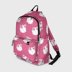 Рюкзак Сексуальные кролики на розовом, цвет: 3D-принт
