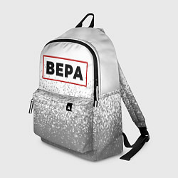 Рюкзак Вера - в красной рамке на светлом, цвет: 3D-принт