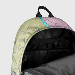 Рюкзак Разноцветный фон из треугольников с металлическими, цвет: 3D-принт — фото 2