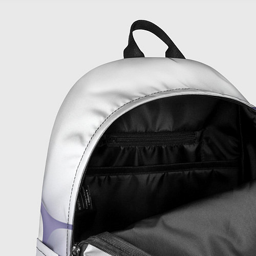Рюкзак Абстрактный белый и фиолетовый паттерн / 3D-принт – фото 4