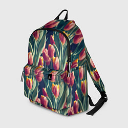 Рюкзак Много тюльпанов, цвет: 3D-принт