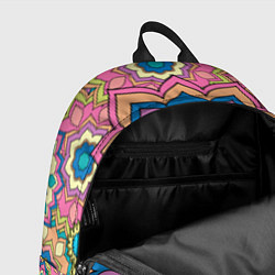 Рюкзак Цветочный разноцветный паттерн, цвет: 3D-принт — фото 2