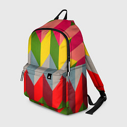Рюкзак Разноцветный ромбический абстрактный паттерн, цвет: 3D-принт