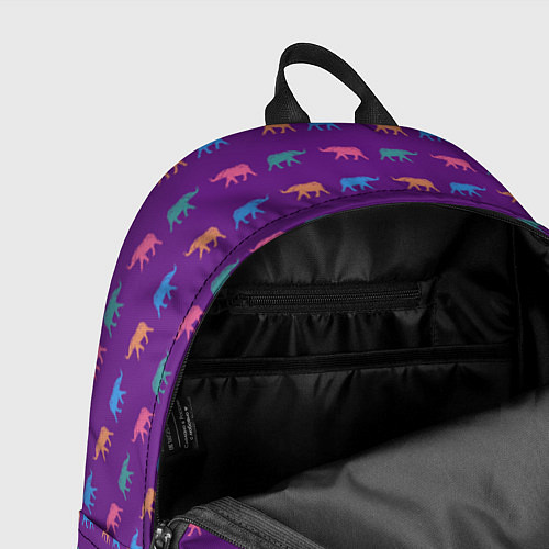 Рюкзак Разноцветные слоны / 3D-принт – фото 4