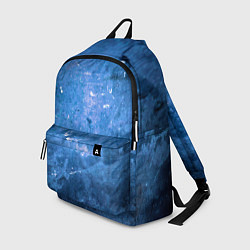 Рюкзак Тёмно-синяя абстрактная стена льда, цвет: 3D-принт