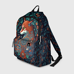 Рюкзак Рыжая лиса с орнаментом, цвет: 3D-принт