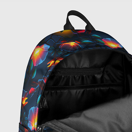 Рюкзак Светящиеся цветы / 3D-принт – фото 4