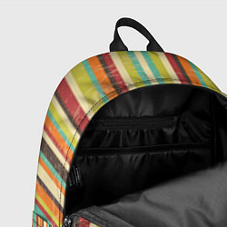 Рюкзак Абстрактное множество разноцветных полос, цвет: 3D-принт — фото 2