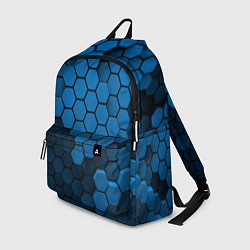 Рюкзак Голубые соты абстракция, цвет: 3D-принт