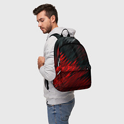 Рюкзак Черно-Красная штриховка, цвет: 3D-принт — фото 2