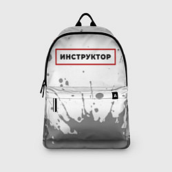 Рюкзак Инструктор - в красной рамке на светлом, цвет: 3D-принт — фото 2