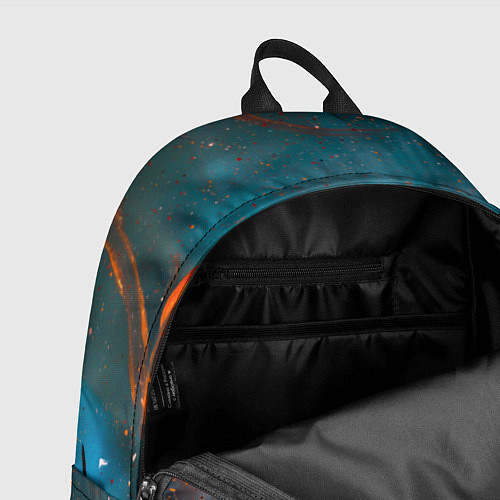Рюкзак Абстрактный синий туман, силуэты и краски / 3D-принт – фото 4