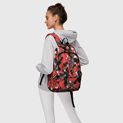 Рюкзак Красно-черный камуфляж, цвет: 3D-принт — фото 2