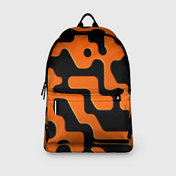 Рюкзак Черно-оранжевый абстрактный лабиринт, цвет: 3D-принт — фото 2