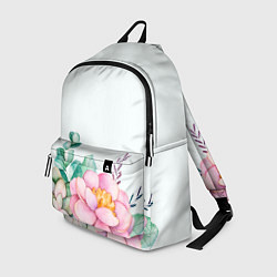 Рюкзак Цветы нарисованные акварелью - снизу