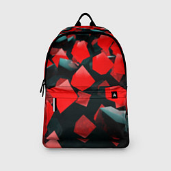 Рюкзак Черно красные кубы, цвет: 3D-принт — фото 2