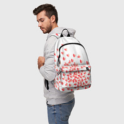 Рюкзак Падающие сердечки, цвет: 3D-принт — фото 2