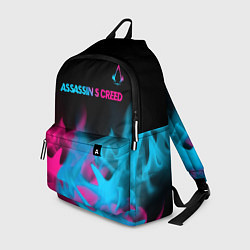 Рюкзак Assassins Creed - neon gradient: символ сверху, цвет: 3D-принт