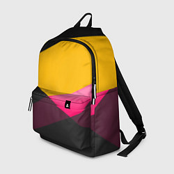 Рюкзак Желто-розовый дизайн на черном фоне