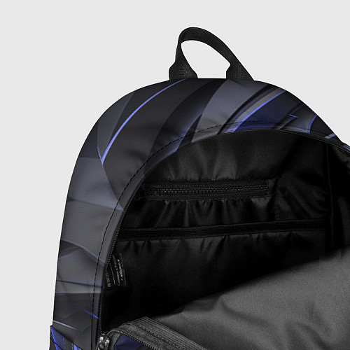 Рюкзак Объемные черные и синие плиты / 3D-принт – фото 4
