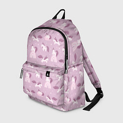 Рюкзак Розовый паттерн с единорогом, цвет: 3D-принт