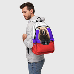 Рюкзак Медведь на флаге, цвет: 3D-принт — фото 2