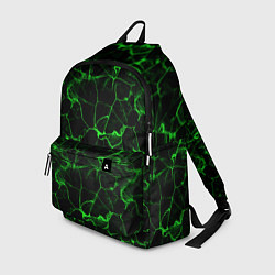 Рюкзак Разломы зеленого пламени, цвет: 3D-принт
