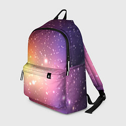 Рюкзак Желто фиолетовое свечение и звезды, цвет: 3D-принт