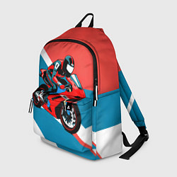 Рюкзак Нарисованный мотоциклист, цвет: 3D-принт