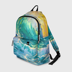 Рюкзак Нарисованные волны моря, цвет: 3D-принт