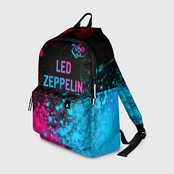Рюкзак Led Zeppelin - neon gradient: символ сверху, цвет: 3D-принт
