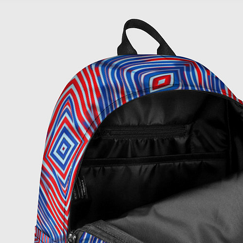Рюкзак Красно-синие абстрактные полосы / 3D-принт – фото 4